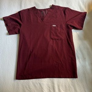 Figs burgundy leon top